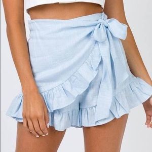 Princess Polly Herring Shorts in Powder Blue